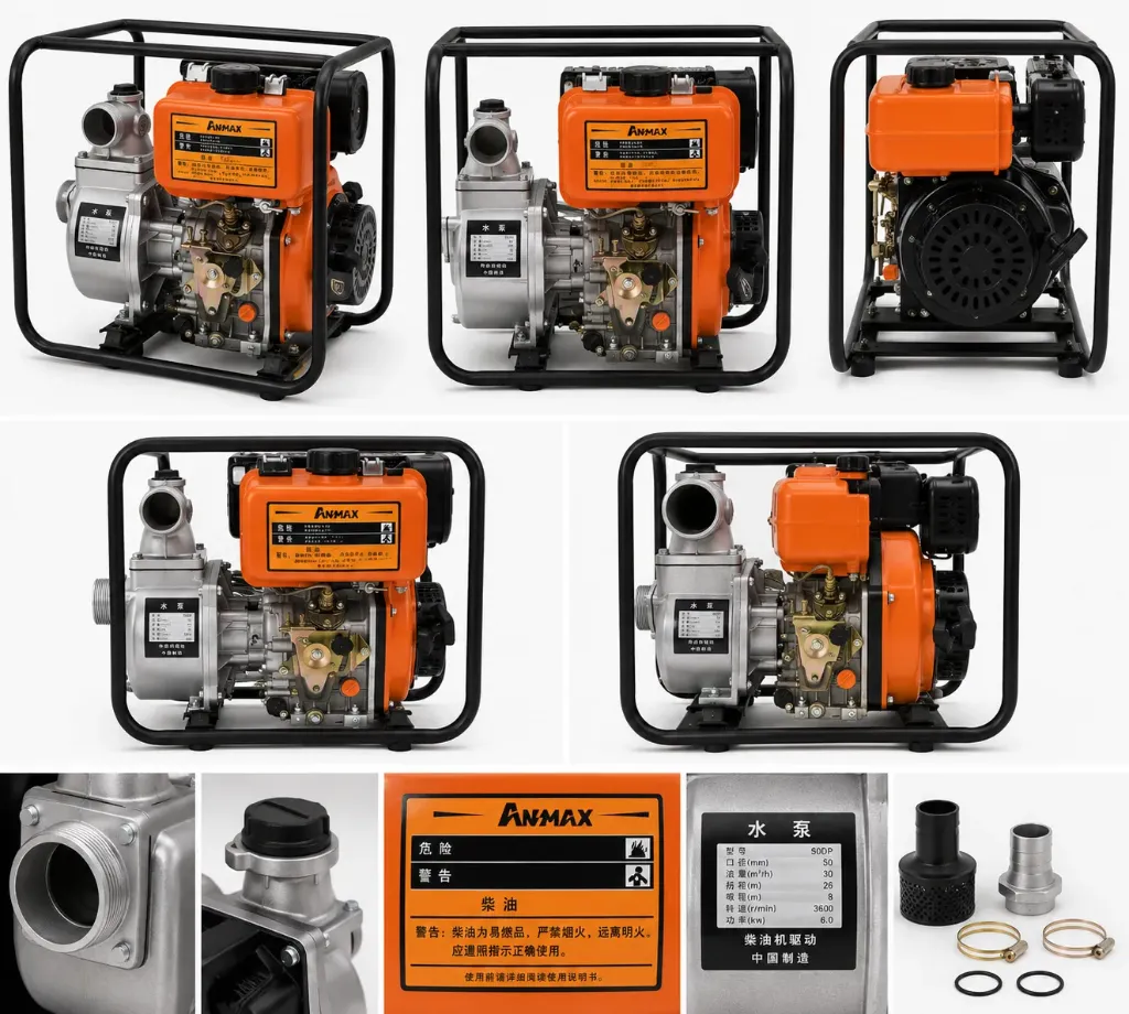 Pompe à eau anmax diesel 2" (Anmax diesel)