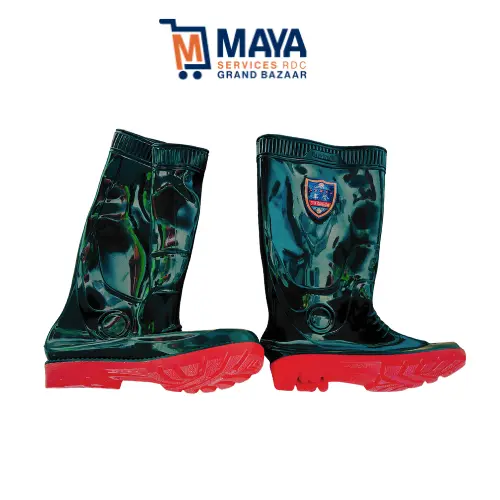 Botte pvc bande rouge