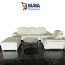 Canape en cuir blanc #9011