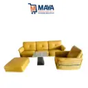 Canape en cuir jaune italien moderne #2109