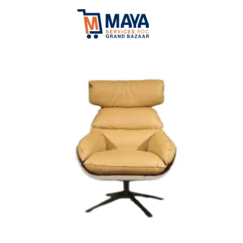 Fauteuil relaxant pivotant ly-996 jaune/gris