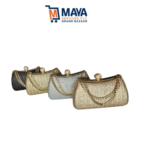 Sac a main dame avec diamants 216 noir