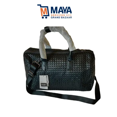 Sac a main en cuire noire p1900