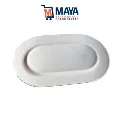 Assiette creuse ovale ornement