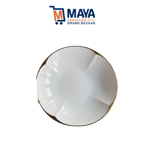 Assiette ronde creuse ornement