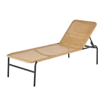 Lee Business - Bain de soleil professionnel en acier noir et résine recyclée beige