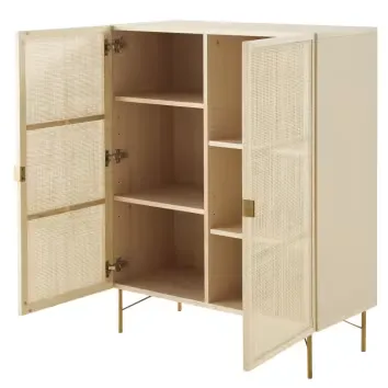 Solstice - Armoire 2 portes cannage en rotin L90