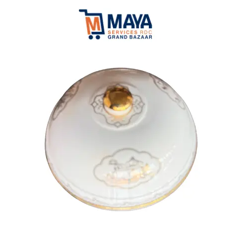 Assiette + couvercle ornement