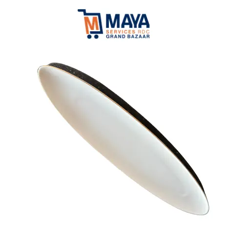 Assiette ovale ornement